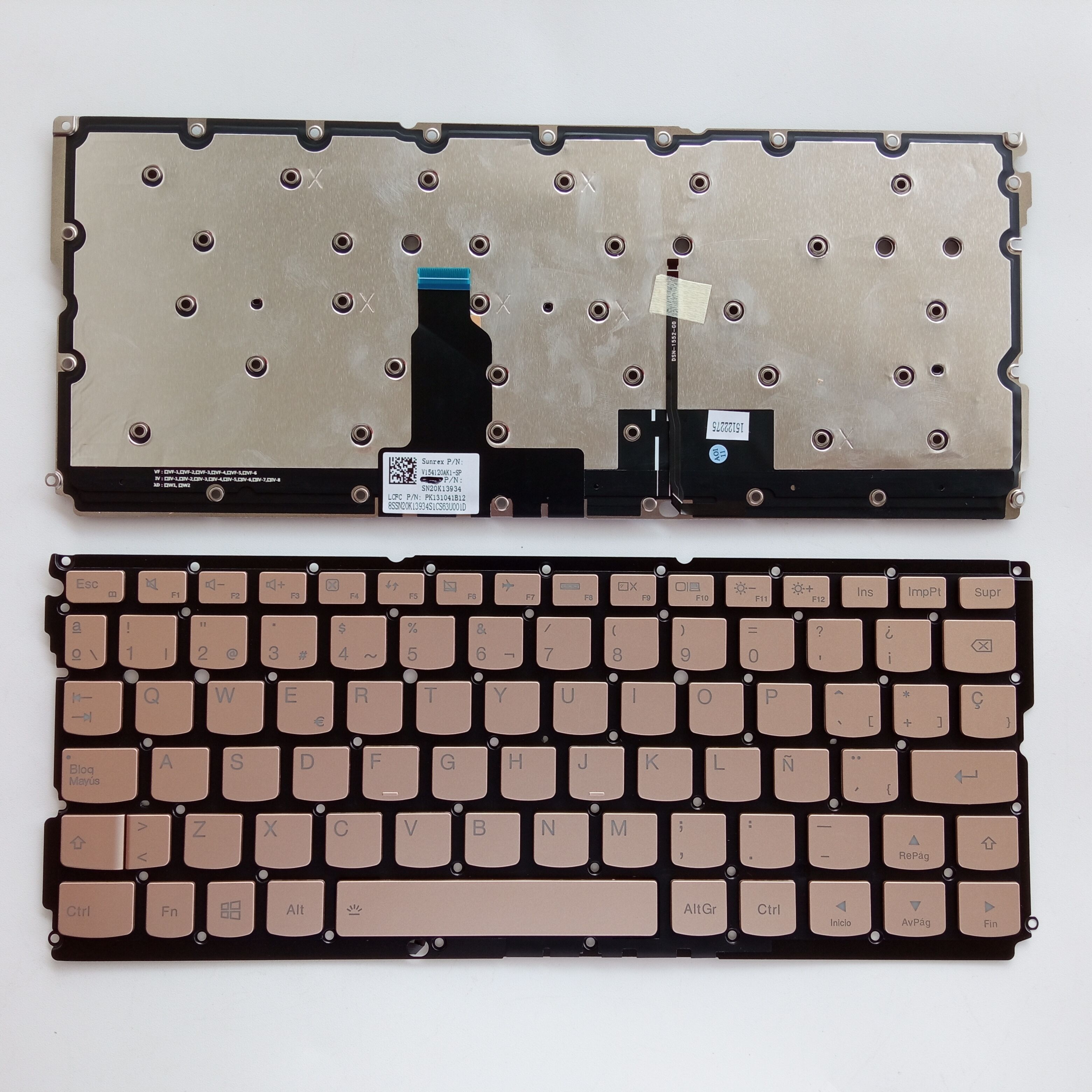 Picture of New Replacement Laptop Keyboard For LENOVO YOGA900S-12 Gold Backlit SP Layout